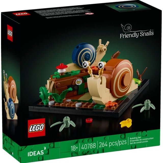LEGO Ideas Ensemble de Construction Friendly Snails 40788, 264 Pcs