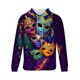 thumbnail image 5 of Sudadera con capucha para hombre, estilo casual, con cuello redondo, estampado, manga larga, blusa de poliéster, 5 of 5