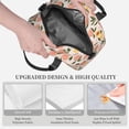 thumbnail image 3 of Uemuo Peach With Leaves1 Printed Lunch Bag Lunch Box Reusable Insulated Lunch Tote Bag, Leakproof Thermal Cooler Sack Food Handbags Case High Capacity, 3 of 5