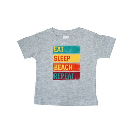 

Inktastic Eat Sleep Beach Repeat Gift Baby Boy or Baby Girl T-Shirt