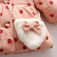 thumbnail image 5 of IROINNID Toddler Baby Snowsuit Girls Winter Bow Bag Set Coat Hooded Thicken Warm Outerwear Hooded Jacket, 5 of 9