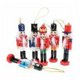 thumbnail image 2 of kueatily Cascanueces Soldado Decoraciones de 6 Piezas Navidad Cascanueces de Madera Soldado 12 cm Adorno de Cascanueces de Navidad Soldado Marioneta para árbol de Navidad, Decoraciones, 2 of 6