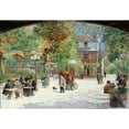thumbnail image 2 of Louis Abel-Truchet 18x14 Black Ornate Wood Framed Double Matted Museum Art Print Titled - At the Chalet of the Chateau De Madrid, at Bois De Boulogne (1895), 2 of 5