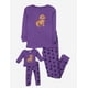 thumbnail image 5 of Pijama Leveret para niña y muñeca de algodón con forma de pata de perro, color morado, 5 of 6