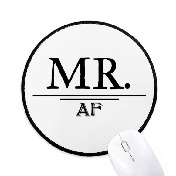 Mr Status Emotion Art Deco Fashion Mouse Pad Desktop Office Round Mat for Computer
