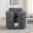 thumbnail image 5 of LuxyHoom Accent Chair, Mid Century Modern Barrel Accent Chair Armchair, Upholstered Single Sofa, Comfy Accent Chairs for Living Room, Bedroom, Guest Room, Office, Smoke Blue, 5 of 18