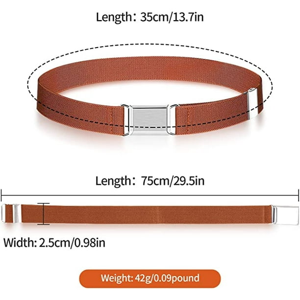 3Pcs Kids Child Belts with Flat Band Fashion Buckle Fashion Wide Solid Elastic Bands Unisex Easy Buckles Invisible Belt Jeans Pants Boys