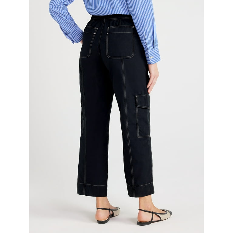 Free Assembly Women's Cargo Pants, 27” Inseam, Sizes XS-XXXL