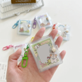 thumbnail image 2 of New 1/2-inch Holder Pockets Photo Transparent DIY Mini Photo Album Keychain Portable Certificate Photo Storage Portable Key Ring, 2 of 4