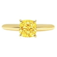 thumbnail image 7 of Solitaire Engagement Ring for Women - 1.5ct Simulated Yellow Diamond in 14K Yellow Gold Promise Ring, 7 of 7