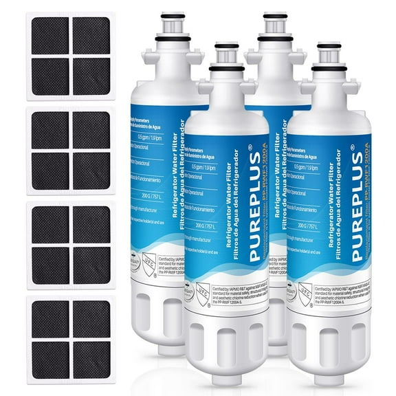 4 PACK Fit For LG Kenmore Elite 9690, ADQ360061 Water and Air Filter