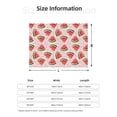 thumbnail image 5 of Fuzoiu Hand Drawn Watermelon Print Flannel Blanket,Throw Blanket,Flannel Home Decor,Fleece Bed Blankets,Cozy Soft Blanket for Bed, Sofa, Camping, and Travel-50"x40", 5 of 6
