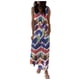 thumbnail image 1 of Vestido largo con bolsillo con cordones y estampado de rayas con cuello en V sin mangas casual para mujer Fridja  hjkh5668, 1 of 8