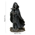 thumbnail image 3 of Gothic Shelf Decor​​ Resin Santa Muerte Statue for Halloween Indoor Decor, Horror Theme Display & Gothic Collectibles, 6x1.6in Indoor Halloween Accent​​, 3 of 5