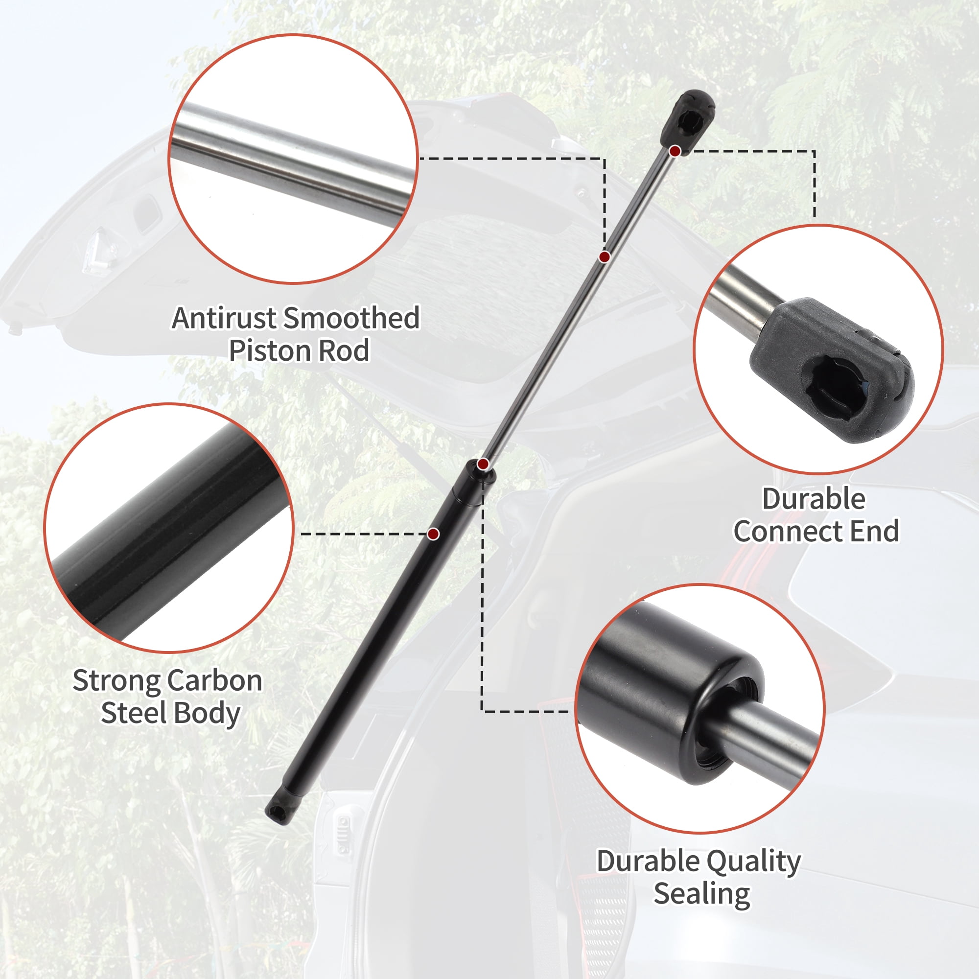 Unique Bargains 2Pcs Rear Hatch Lift Supports Gas Struts for Hyundai Accent 2007-2011
