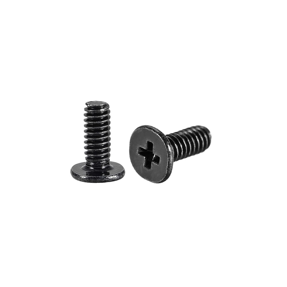 Uxcell M2x6mm Black Phillips Screw Fastener 3.8mm Dia Screw Head 200