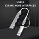thumbnail image 5 of onlyliua Oferta Por Tiempo Limitado Extensiones de Miniconcentrador Usb, Concentrador Usb 3.0 En 4 Terminales, Concentrador 2.0, Usb Adaptable, Concentrador En Datos Portátil Delgado, Divisor Usb En, 5 of 7