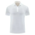 thumbnail image 1 of pstuiky camisetas para hombre, Blusa informal deportiva de manga corta con cuello vuelto para hombre, color liso, con absorción del sudor camisas casuales para hombre xxxl, 1 of 3