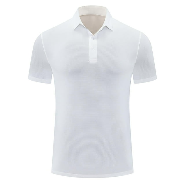 pstuiky camisetas para hombre, Blusa informal deportiva de manga corta con cuello vuelto para hombre, color liso, con absorción del sudor camisas casuales para hombre xxxl