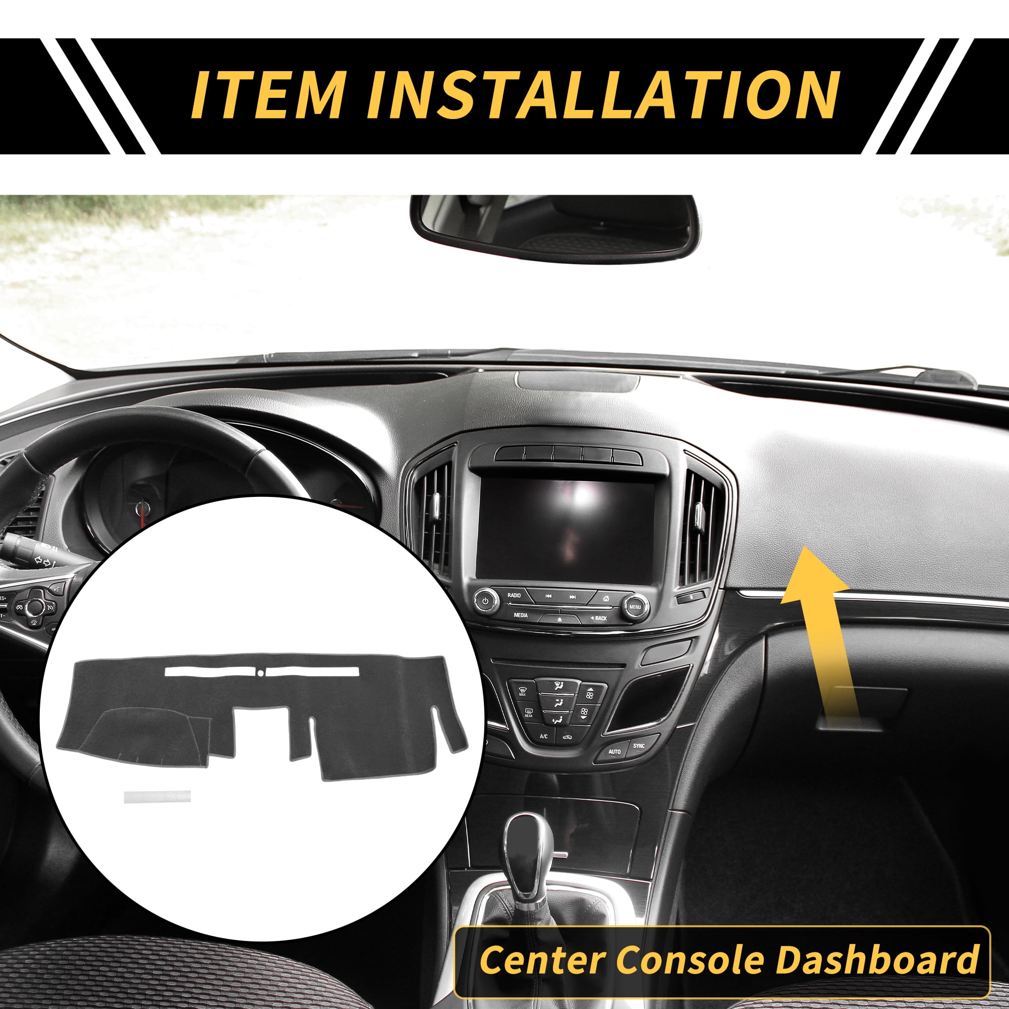 Unique Bargains Dash Cover for Nissan Frontier 2007-2021 for Suzuki Equator 2009-2012 Dash Board Mat Anti-Slip Dash Cover Mat Polyester Center Console Dashboard Cover Pad Carpet Gray