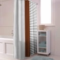 thumbnail image 5 of Shower Curtain Lines Brown Stripe Shower Curtains for Bathroom Decor Boho Style Shower Curtain Sets with Hooks Waterproof Fabric Bath Curtain Extra Long 72" X 84", 5 of 5