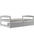 thumbnail image 6 of Harper & Bright Designs Twin Size Platform Bed Wooden Daybed with Two Drawers.Twin Size Captain’s Bed Frame, No Spring Box Needed, Easy Assembly, for Boys Girls Adults, Gray, 6 of 11