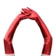thumbnail image 5 of Guante de noche para mujer, sin flecos, de piel patentada, para novia, sin dedos, brillante rojo, 5 of 8