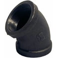 thumbnail image 2 of Plancha moldeable negra Elbow B&K de 45 grados, 1/2 pulgada PIE, 2 of 2
