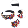 thumbnail image 3 of Diadema barroca adornada con cristales, bandas anchas de terciopelo enjoyadas, ropa brillante para fiesta de bodas, 3 of 5