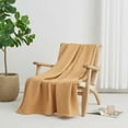 thumbnail image 3 of Great Bay Home All-Season Waffle Cotton Bed Blanket 90x90 (Full / Queen, Marigold), 3 of 6