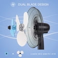 thumbnail image 4 of Ventilador de pedestal COSTWAY, negro, doble 3 aspas, 4 of 5