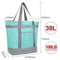thumbnail image 2 of Blue Insulated Reusable Tote Bag for Grocery Shopping for Women/Men, Pizza/Food Delivery Bag to Keep Food Cold/Doordash/Grubub, Cooler Bags for Travel/Beach/Picnic, 2 of 13
