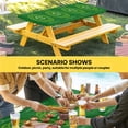 thumbnail image 6 of St. Patrick's Day Table Cloths for 5 Foot Rectangle Tables, Green Country Lucky Leaves Chic Border Patio Waterproof Elastic Fitted Tablecloths, Washable Rectangular Table Cover for Camping, 6 of 8