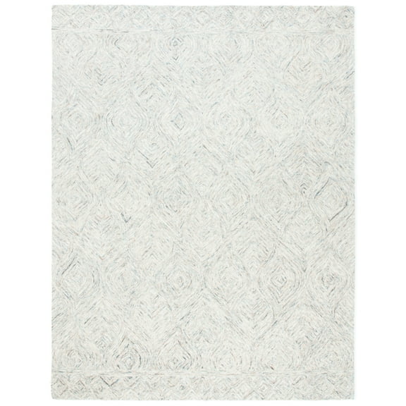 SAFAVIEH Ikat Hartley Geometric Wool Area Rug, Beige/Grey, 8' x 10'