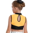 thumbnail image 2 of inlzdz Uniforme de Cheerleading pour Filles, Haut Court Sans Manches à Col Montant, Noir 10, 2 of 6