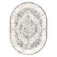thumbnail image 2 of World Rug Gallery Vintage Oriental Distressed Medallion Area Rug - Gray 5'x6'6" Oval, 2 of 8