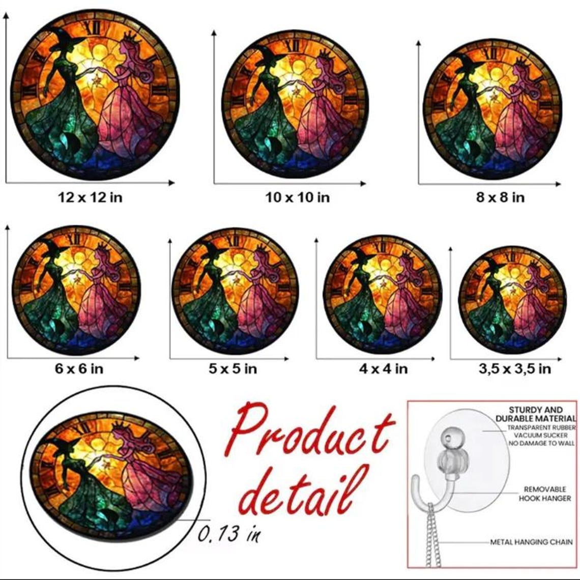 Lotusprinthandmade Funny Halloween Skeleton Spooky Graphic Custom Shape Broken Glass Hologram Ornament 6in, Halloween Skeleton Hologram Decoration