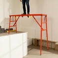 thumbnail image 6 of 770LBS Folding Scaffolding Platform , 69 x 15.3x 52.7 in, 5-Level Adjustable Height, Extra Strong Steel Structure, Slip-Resistant Deck,Adjustable Ladder Work Platform for Indoor Outdoor Use, Painting, 6 of 10