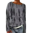 thumbnail image 4 of Women's Pullover Sweater Women'S Knitted Isle Print Retro Sweater Casual Loose Crewneck Long Sleeve Lightweight Cropped Pullover Tops, Women's Pullover Sweater XXL, 4 of 4