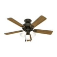 thumbnail image 2 of Hunter - Swanson Indoor Ceiling Fan With Light, 44-inch, New Bronze, Traditional-style, 3-speed WhisperWind Motor, 50881, for living rooms, bedrooms, home offices, kitchens, 2 of 14