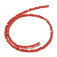 thumbnail image 2 of Natural Freshwater Shell Beads Strands Dyed Rondelle Red 3x2mm Hole: 0.5mm about 183~186pcs/strand 14.96''(38cm), 2 of 4