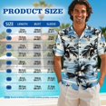 thumbnail image 6 of Xixirimido Palm Tree Floral Blue Stirpe Matching Sets for Beach Vacation Men's Hawaiian Shirt & Women's Sleeveless Midi Dress Hawaiian Matched Couples Summer Outfits, 3XL, 6 of 7