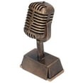 thumbnail image 1 of Adorno de micrófono, Trofeo de premio de música, decoración de mesa sintética, trofeo de micrófono retro, máxima comodidad, 1 of 8
