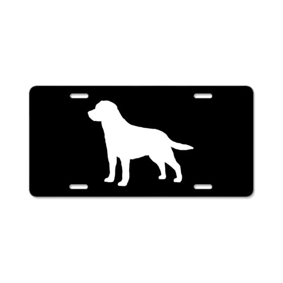 CafePress - Labrador SILHOUETTE - Aluminum License Plate, Front License Plate, Vanity Tag