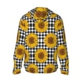 thumbnail image 2 of Goofa Sunflowers Printed Women's UPF 50+ Sun Protection Hoodie Jacket Lightweight Long Sleeve Sun Shirt for Women with Pocket Hiking Outdoor-Medium, 2 of 9