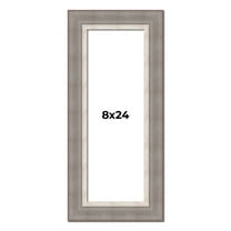 8x24 Frame Grey Real Wood Picture Frame Width 2.75 Inches | Interior Frame Depth 0.5 Inches | Linus