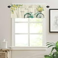thumbnail image 3 of Valances for Windows Semi Sheer Valance Rod Pocket Light Filtering Small Window Curtains Summer Style Bikes and Lemons Valances for Living Room, Bathroom Window Curtain 54"x18", 3 of 5