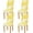 Cute Daisy Yellow Stripes, variant on English Roses Versatile Parsons Chair Slipcover, Stretchy Spandex Chair Covers for Dining Room, Armless Dining Table Seat Covers Set of 4, Chair Covers Washable
