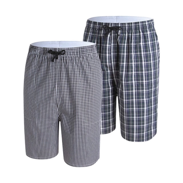 Pantalones de pijama para hombre, pantalones de pijama cortos, ropa de estar por casa de algodón
