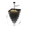 thumbnail image 5 of Design Living Chandelier, Satin Black, 31.5" x 23.6" x 47.2", 5 of 6